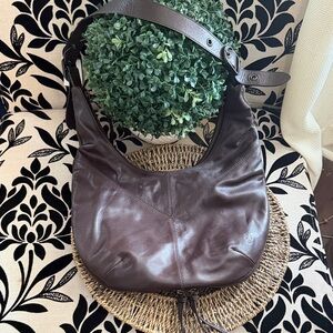 Frye Gina Elegant Brown Leather Hobo Bag